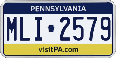 PA license plate MLI2579