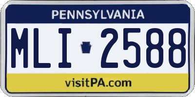 PA license plate MLI2588