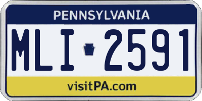 PA license plate MLI2591