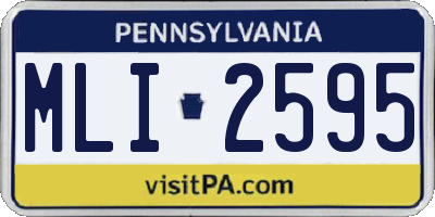 PA license plate MLI2595