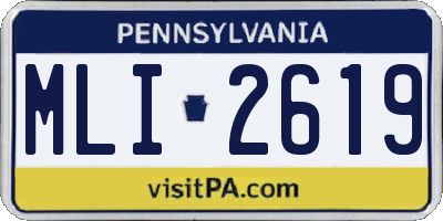 PA license plate MLI2619