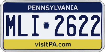 PA license plate MLI2622