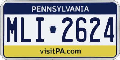 PA license plate MLI2624