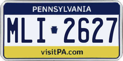PA license plate MLI2627
