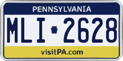 PA license plate MLI2628