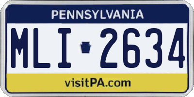 PA license plate MLI2634