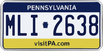 PA license plate MLI2638