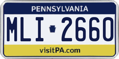 PA license plate MLI2660