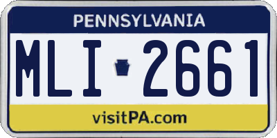 PA license plate MLI2661
