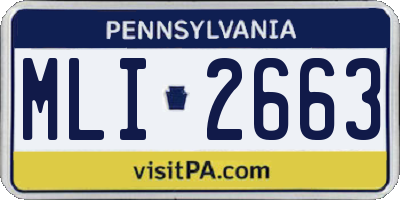 PA license plate MLI2663