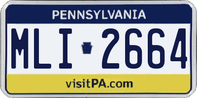 PA license plate MLI2664