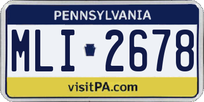 PA license plate MLI2678