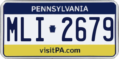 PA license plate MLI2679