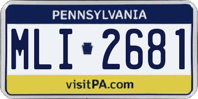 PA license plate MLI2681