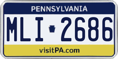 PA license plate MLI2686