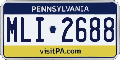 PA license plate MLI2688