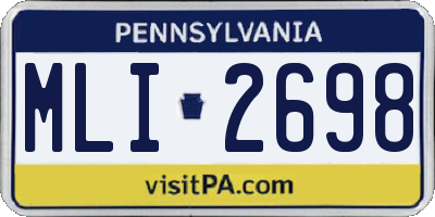 PA license plate MLI2698