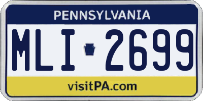 PA license plate MLI2699