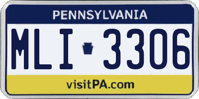 PA license plate MLI3306