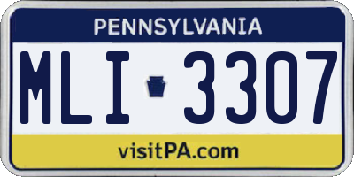 PA license plate MLI3307