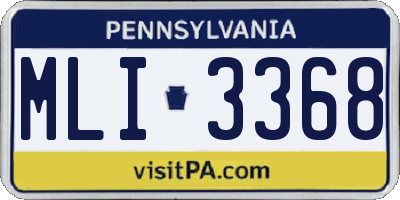 PA license plate MLI3368