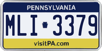 PA license plate MLI3379
