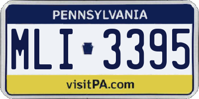 PA license plate MLI3395