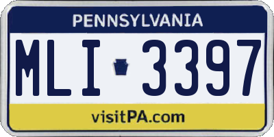 PA license plate MLI3397