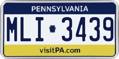 PA license plate MLI3439