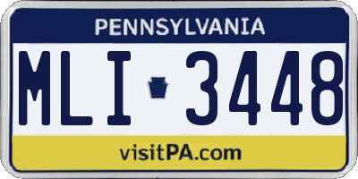 PA license plate MLI3448