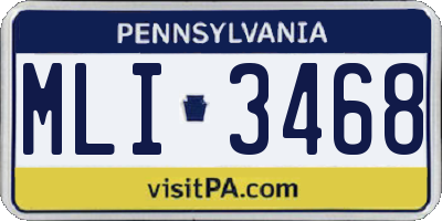 PA license plate MLI3468