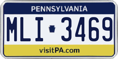 PA license plate MLI3469