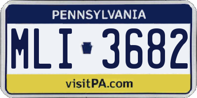 PA license plate MLI3682
