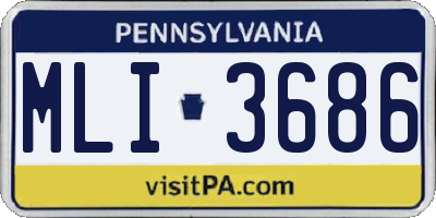 PA license plate MLI3686