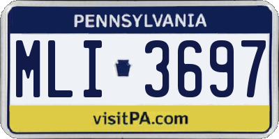 PA license plate MLI3697