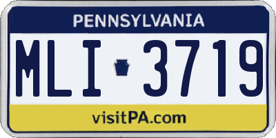 PA license plate MLI3719