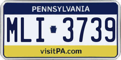 PA license plate MLI3739