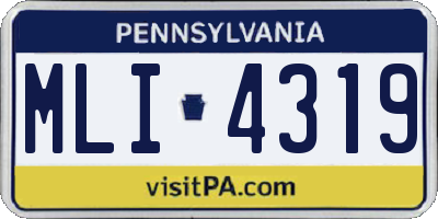 PA license plate MLI4319