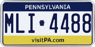 PA license plate MLI4488