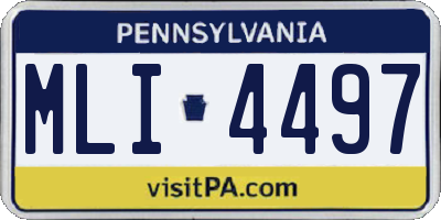 PA license plate MLI4497