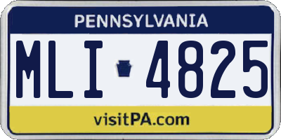 PA license plate MLI4825
