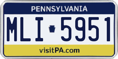 PA license plate MLI5951