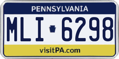 PA license plate MLI6298