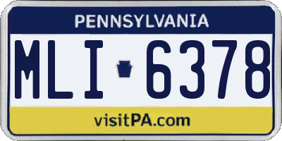 PA license plate MLI6378