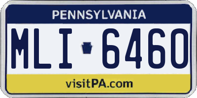 PA license plate MLI6460