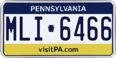 PA license plate MLI6466