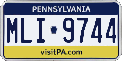 PA license plate MLI9744