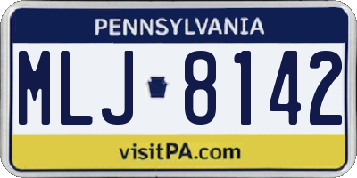 PA license plate MLJ8142