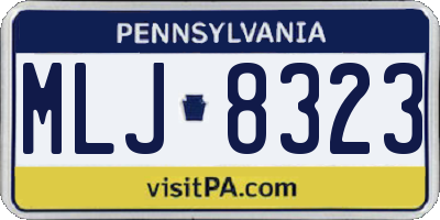 PA license plate MLJ8323