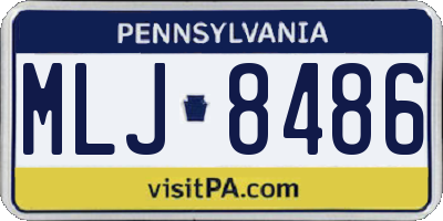 PA license plate MLJ8486